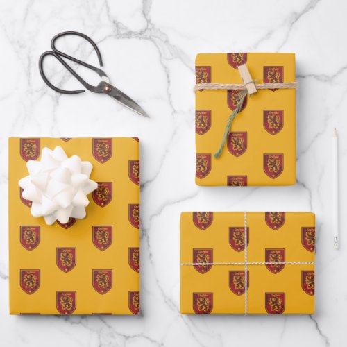 Harry Potter  Gryffindor House Pride Crest Wrapping Paper Sheets