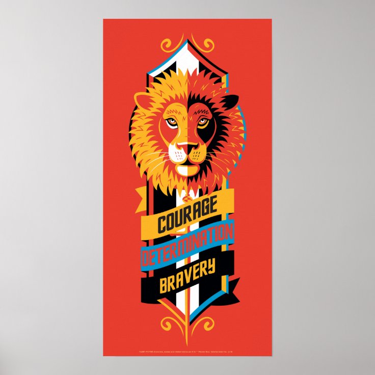 Harry Potter GRYFFINDOR™ House Traits Sigil Poster Zazzle