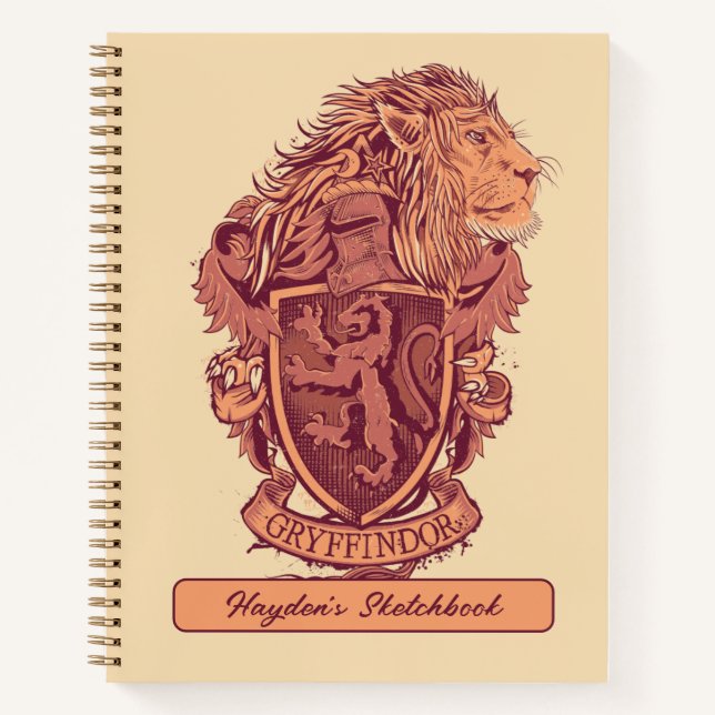 Harry Potter | Gryffindor Lion Crest Drawing Notebook (Front)