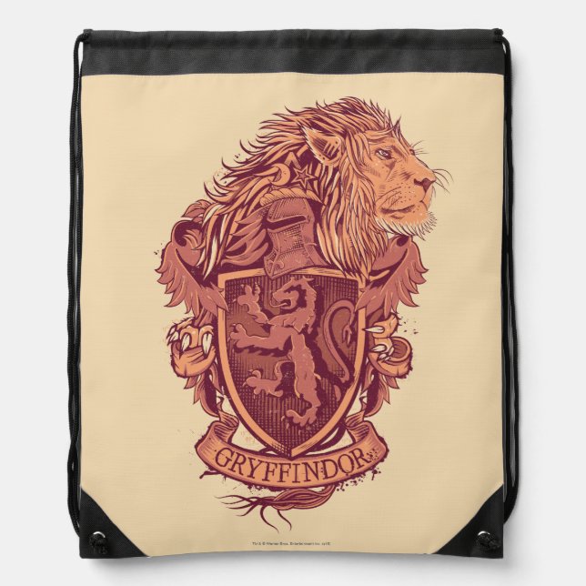 Harry Potter | Gryffindor Lion Crest Drawstring Bag (Front)