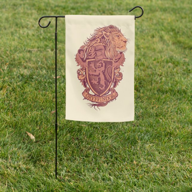 Harry Potter | Gryffindor Lion Crest Garden Flag (In SItu)