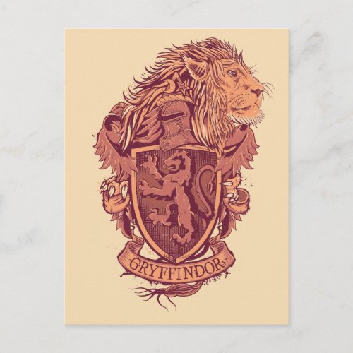 Harry Potter  Gryffindor Lion Crest Postcard