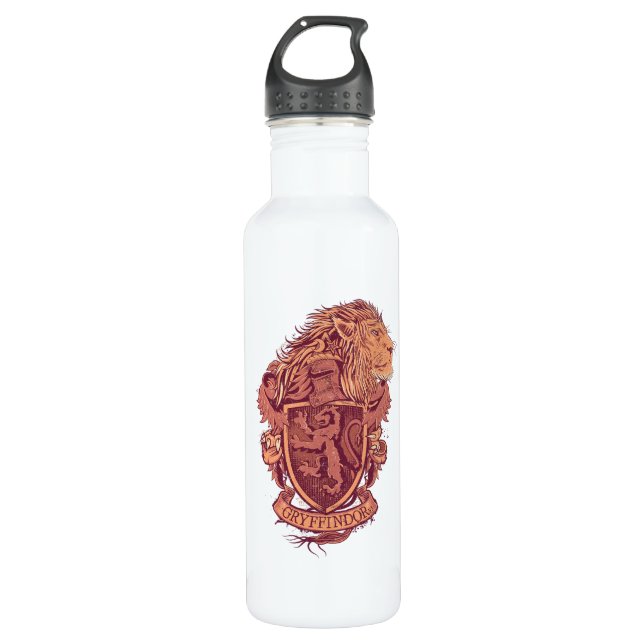 Harry Potter | Gryffindor Lion Crest Stainless Steel Water Bottle (Front)