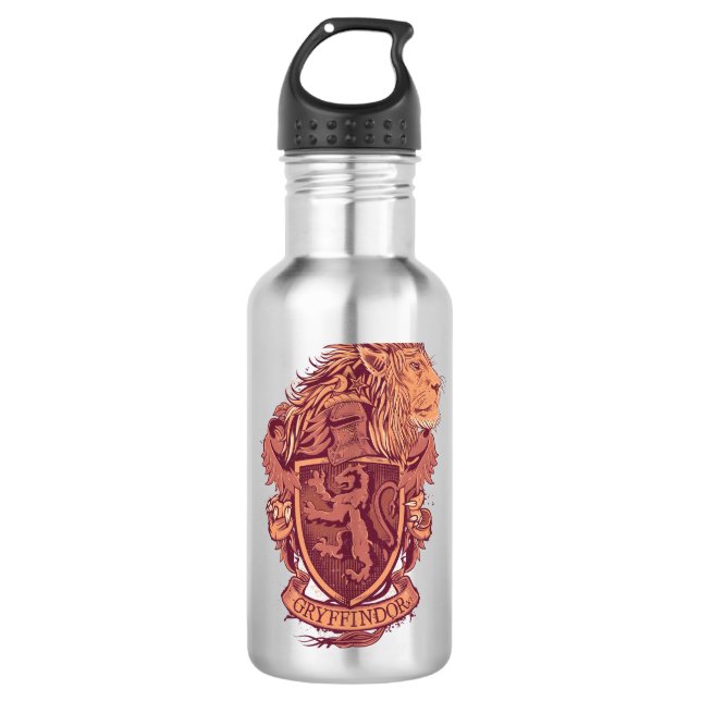 Harry Potter | Gryffindor Lion Crest Stainless Steel Water Bottle (Front)