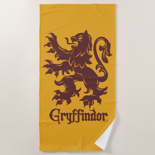 Harry Potter  Gryffindor Lion Graphic Beach Towel