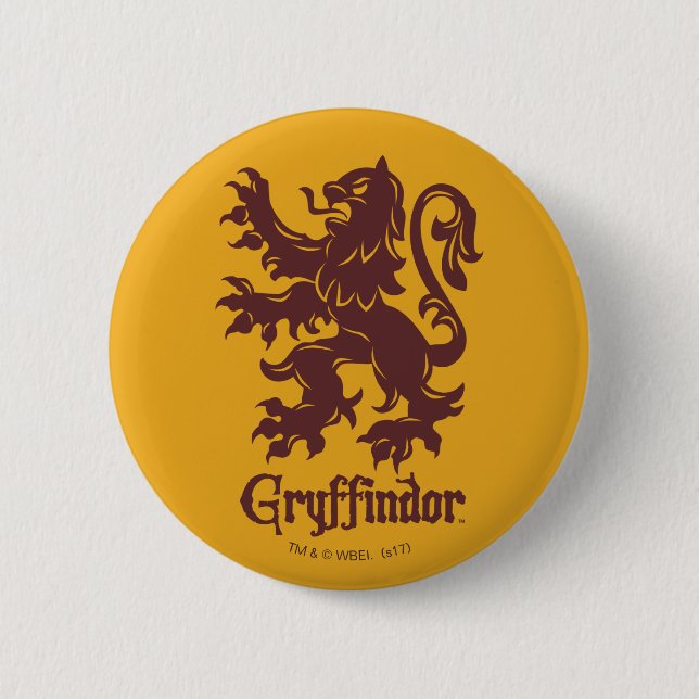 Harry Potter | Gryffindor Lion Graphic Button (Front)