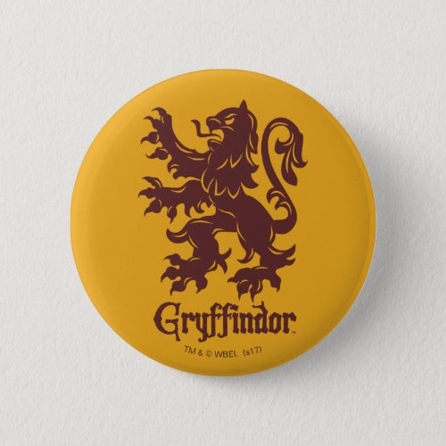 Harry Potter  Gryffindor Lion Graphic Button