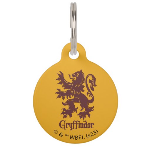 Harry Potter  Gryffindor Lion Graphic Pet ID Tag