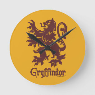 Harry Potter   Gryffindor Lion Graphic Round Clock
