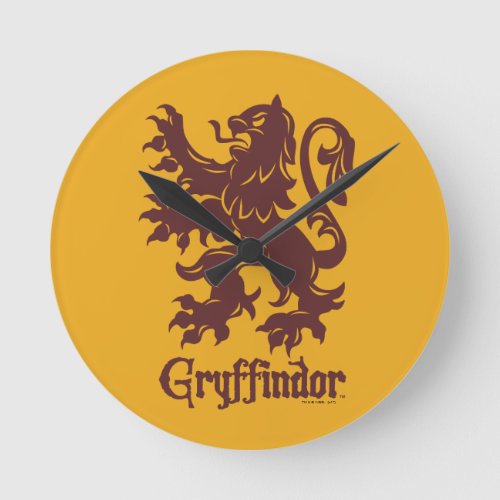 Harry Potter  Gryffindor Lion Graphic Round Clock