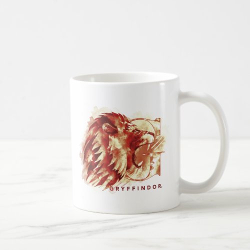 Harry Potter  GRYFFINDOR Lion Watercolor Coffee Mug