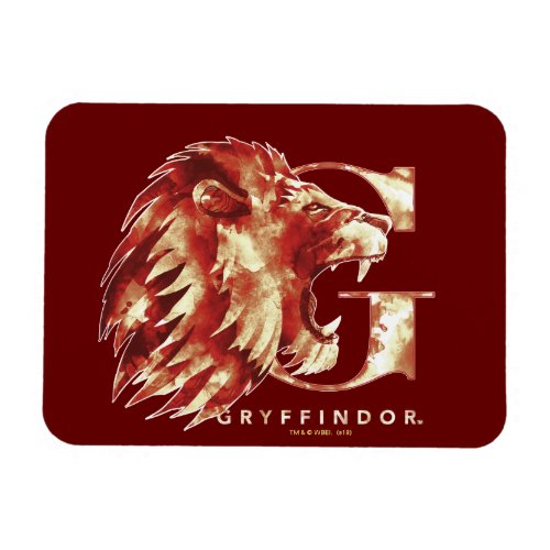 Harry Potter  GRYFFINDOR Lion Watercolor Magnet