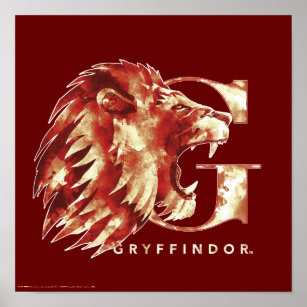 Harry Potter   GRYFFINDOR™ Lion Watercolor Poster