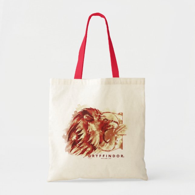 Harry Potter | GRYFFINDOR™ Lion Watercolor Tote Bag (Front)
