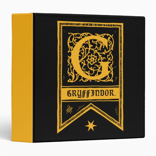 Harry Potter | Gryffindor Monogram Banner 3 Ring Binder (Front/Spine)