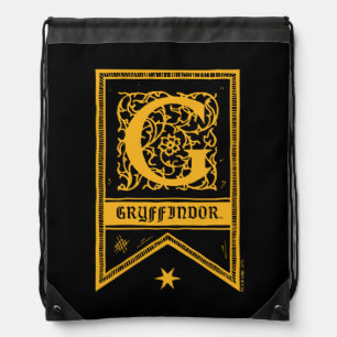 Harry Potter Gryffindor Monogram Banner Drawstring Bag