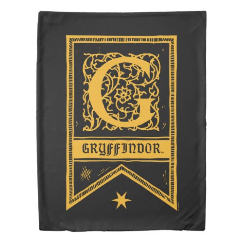 Harry Potter  Gryffindor Monogram Banner Duvet Cover