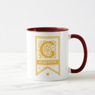 Harry Potter   Gryffindor Monogram Banner Mug