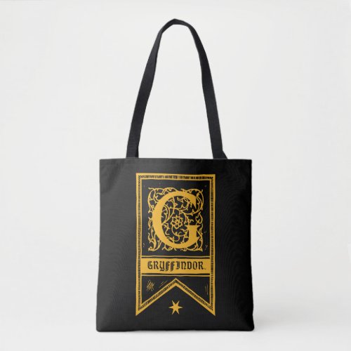Harry Potter  Gryffindor Monogram Banner Tote Bag