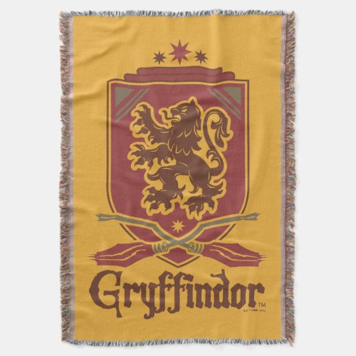 Harry Potter  Gryffindor QUIDDITCH  Badge Throw Blanket