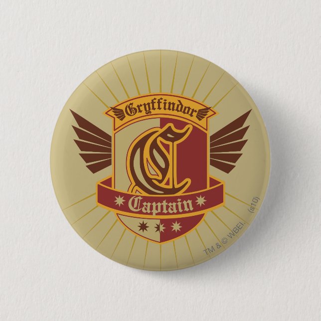 Harry Potter | Gryffindor QUIDDITCH� Captain Emble Button (Front)
