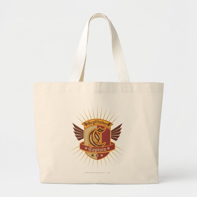 Harry Potter | Gryffindor QUIDDITCH� Captain Emble Large Tote Bag (Front)