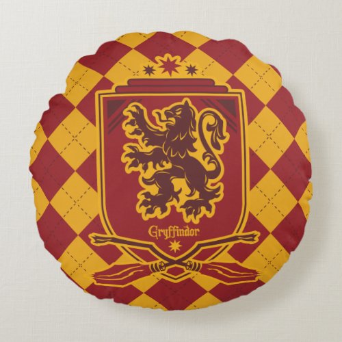 Harry Potter  Gryffindor QUIDDITCH  Crest Round Pillow