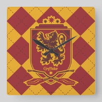 Harry Potter | Gryffindor QUIDDITCH™  Crest Square Wall Clock