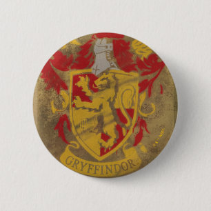 Harry Potter   Gryffindor - Retro House Crest Pinback Button