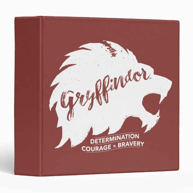 Harry Potter | GRYFFINDOR™ Silhouette Typography 3 Ring Binder (Front/Spine)