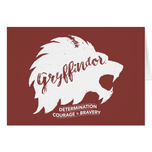 Harry Potter | GRYFFINDOR™ Silhouette Typography Cards (Front Horizontal)