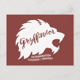 Harry Potter GRYFFINDOR™ Silhouette Typography Postcard