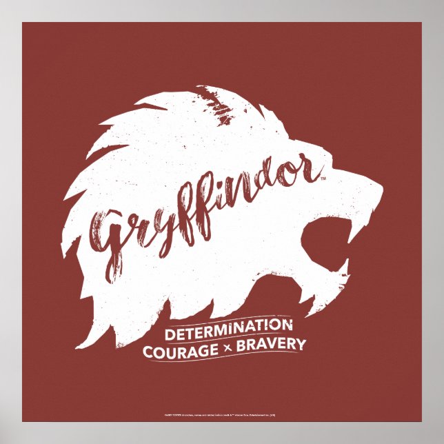 Harry Potter | GRYFFINDOR™ Silhouette Typography Poster (Front)