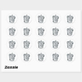 Harry Potter | Gryffindor Stencil Sketch Classic Round Sticker | Zazzle