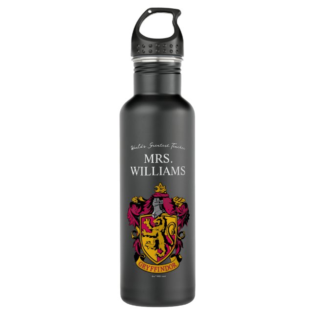 Harry Potter | Gryffindor Teacher Personalized Stainless Steel Water Bottle (Front)