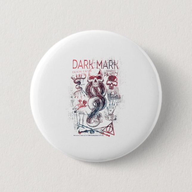 Harry Potter Halloween Design Dark Mark Death Eate Button (Front)