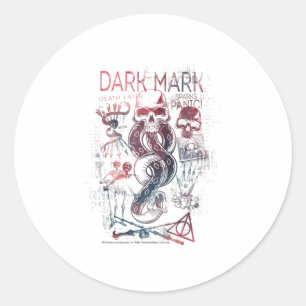 Harry Potter Halloween Design Dark Mark Death Eate Classic Round Sticker