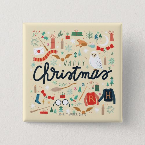 Harry Potter  Happy Christmas With Festive Icons Button