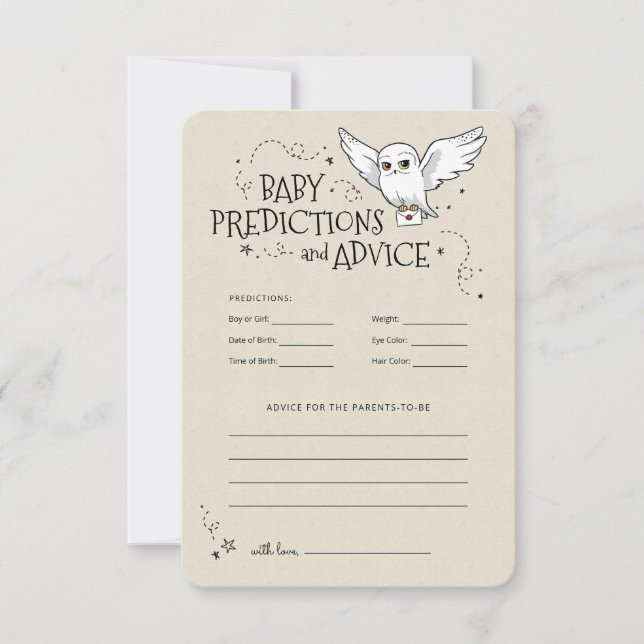 Harry Potter - Hedwig | Baby Predictions & Advice  Invitation (Front)