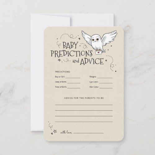 Harry Potter _ Hedwig  Baby Predictions  Advice  Invitation