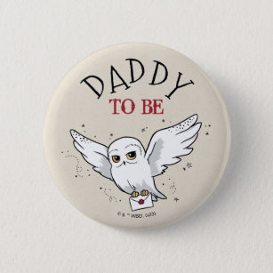 Harry Potter   Hedwig Baby Shower   Daddy To Be Button
