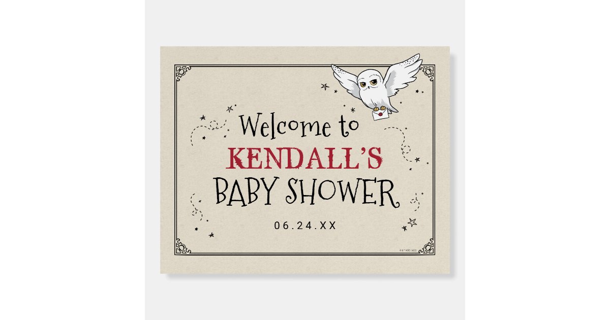 Harry Potter Hedwig Baby Shower Foam Board Zazzle