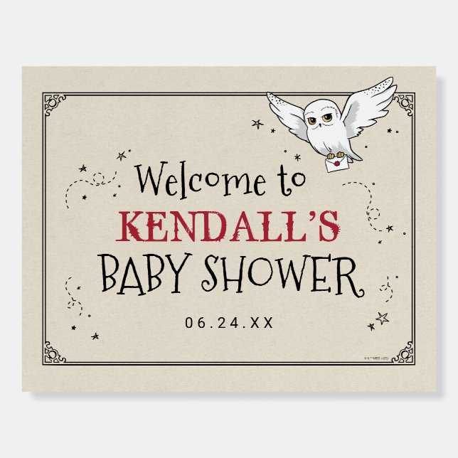 Harry Potter | Hedwig Baby Shower Foam Board (Front)