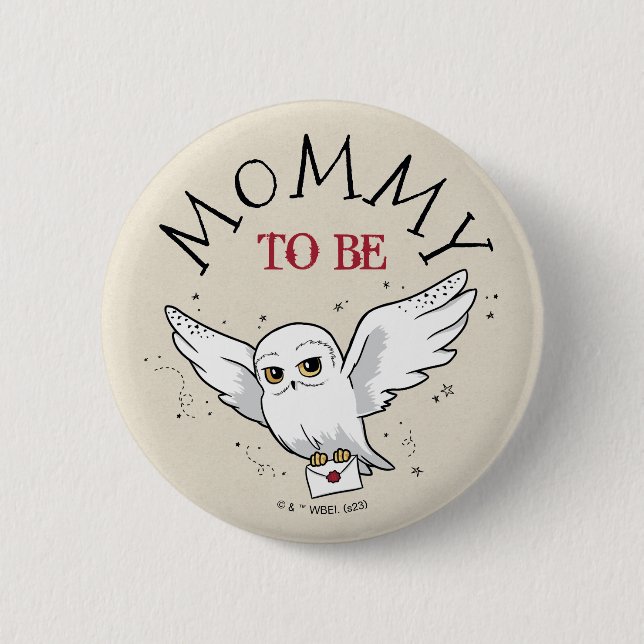 Harry Potter | Hedwig Baby Shower Mommy To Be Button (Front)