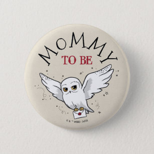 Harry Potter   Hedwig Baby Shower Mommy To Be Button