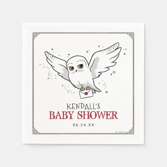 Harry Potter | Hedwig Baby Shower Napkins (Front)