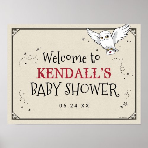 Harry Potter  Hedwig Baby Shower  Poster