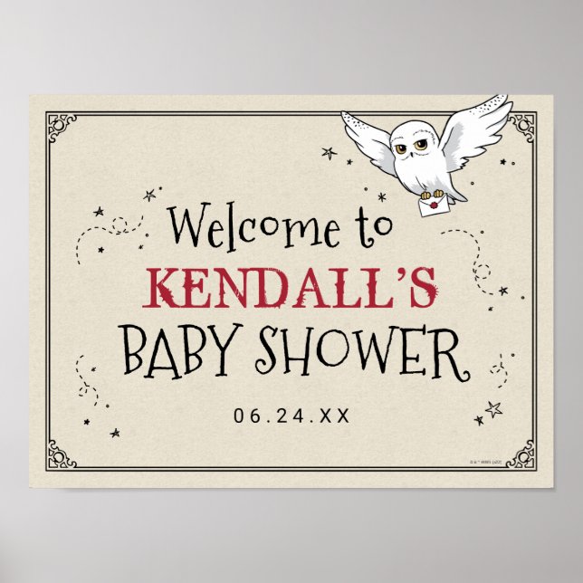 Harry Potter | Hedwig Baby Shower  Poster (Front)