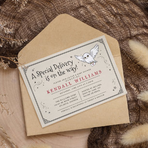 Harry Potter   Hedwig Baby Sprinkle Invitation