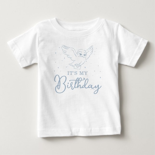 Harry Potter Hedwig Blue Magical Birthday Baby T-Shirt (Front)
